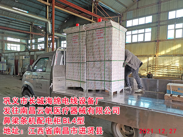 发往南昌云帆医疗器械有限公司 鼻梁条机配电柜	BL4型