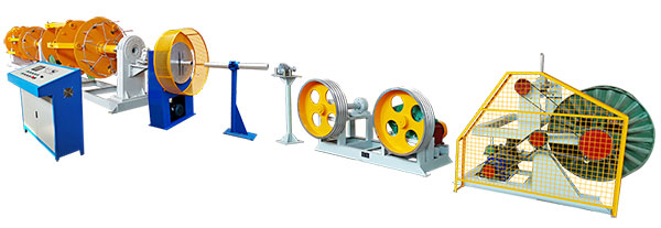 PLC变频控制笼绞高速绕包机LJ630-6+12+GRB400型