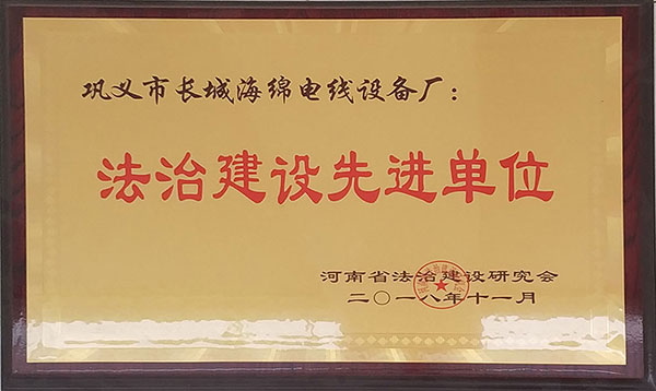 法治建设先进单位