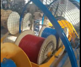 安装在南京恒美线缆有限公司高速双盘绞线填充绕包机组GSP630TRD-1250型生产现场