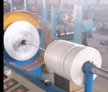 安装在汉成电缆有限公司叉绞单层高速绕包机组CJ630-1+6GR型一套生产现场