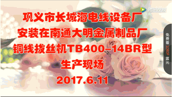 铜线拔丝机TB400-14BR型生产现场