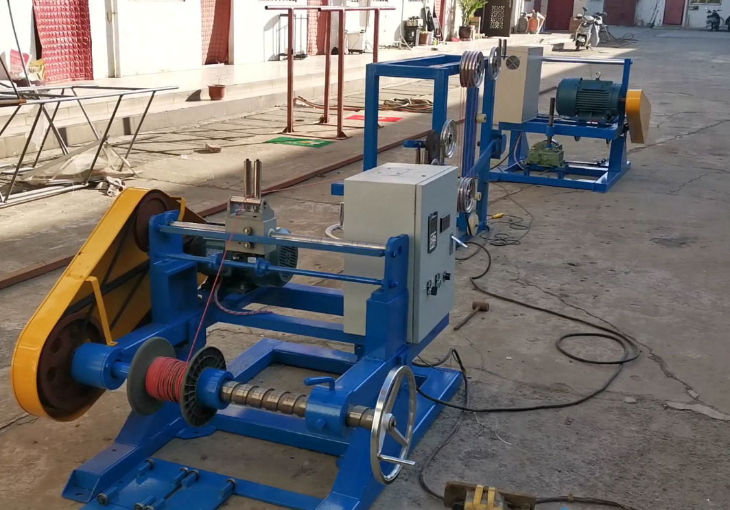 主动放线复绕机组ZFR630-300型试机现场